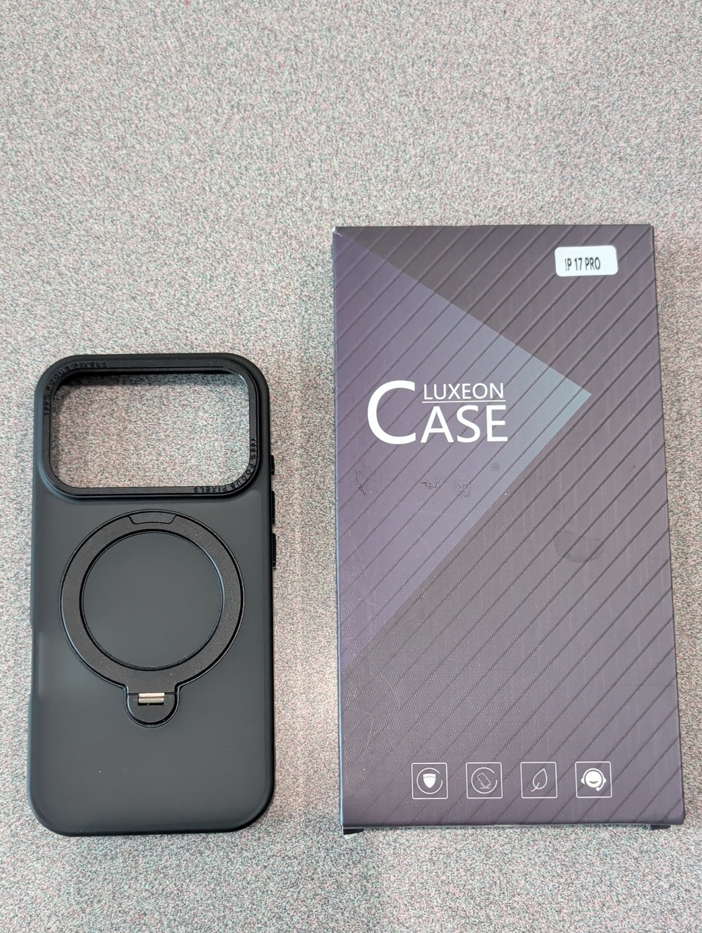 Luxeon Case iPhone 17 Pro Compatible Black MagSafe-Style Case